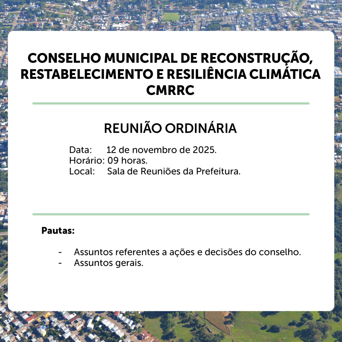 reuniao-do-conselho-municipal-de-reconstrucao-restabelecimento-e-resiliencia-climatica-cmrrc